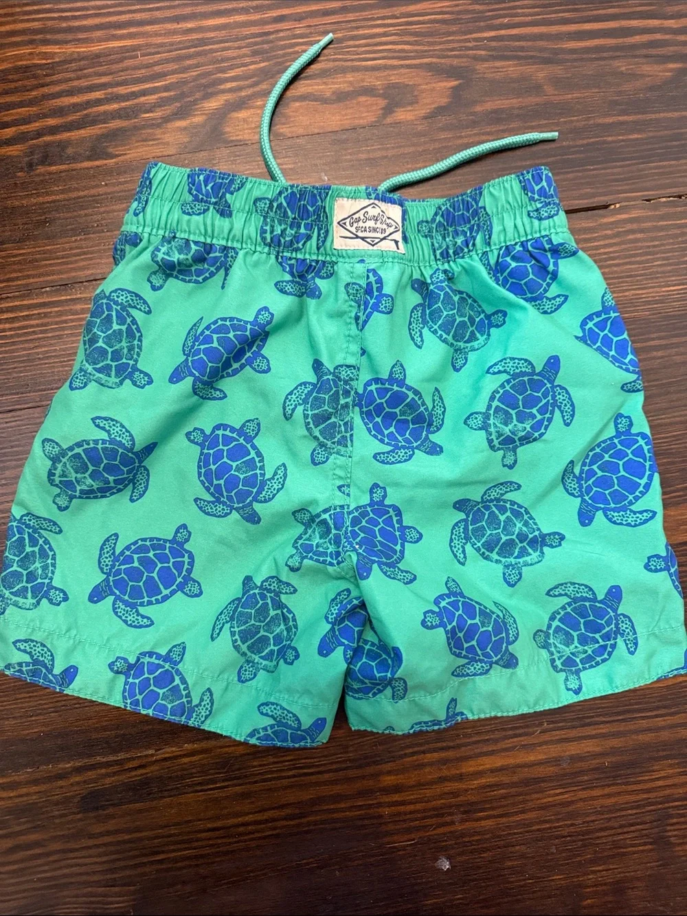 3T Swim Shorts - Yellow Whale & Green Turtle Prints Set C#2